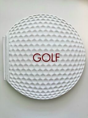 White Dimpled Golf Ball Book - hardback, designed to look like a golf ball.